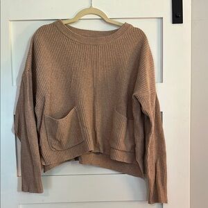 Madewell Women's Ribbed Tan Sweater